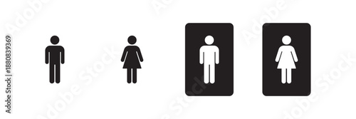  set male and female gender icon. Vector male and female toilet signs with trendy design eps 10