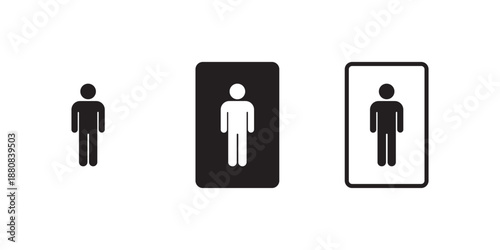 Restroom washroom icon set.