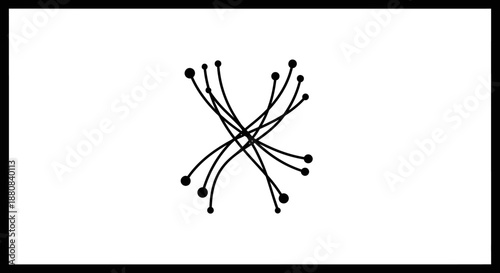 Black lines with dots intersect.