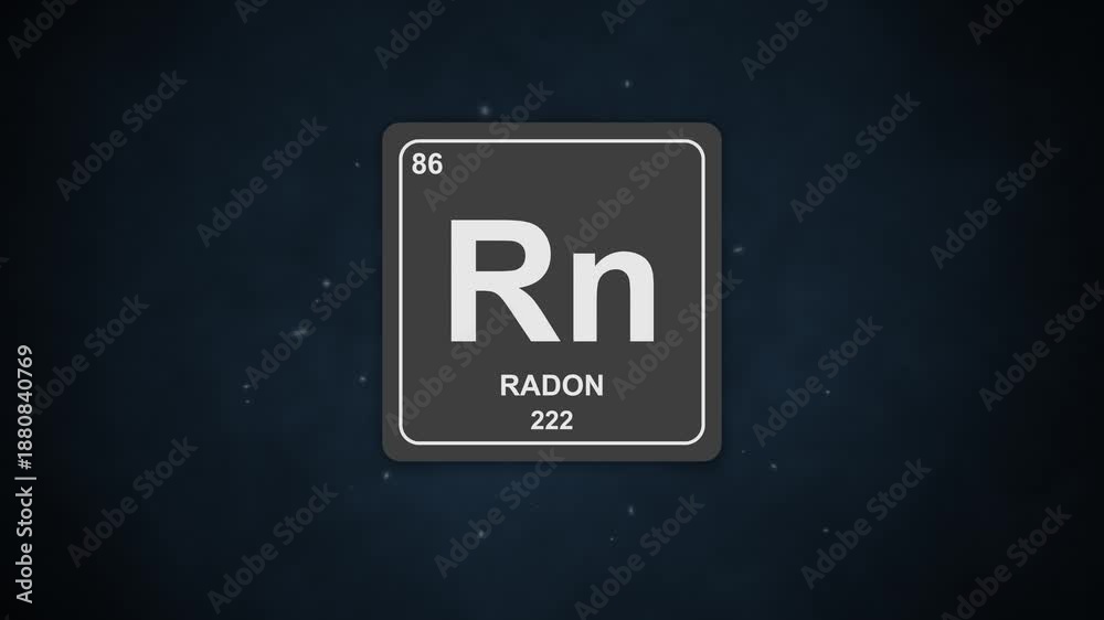 Radon Particle Indoor setting showcasing radon gas symbol with floating particles ...