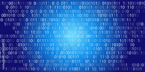 Matrix blue background. Vector illustration for banner, card