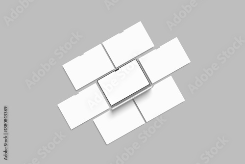 Laptop website presentation blank mockup