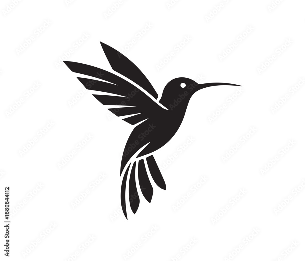 Obraz premium hummingbird silhouette vector