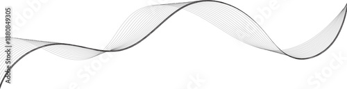 Abstract grey smooth element swoosh speed wave modern stream background Technology abstract lines on white background. Undulate Grey Wave Swirl, frequency sound wave,