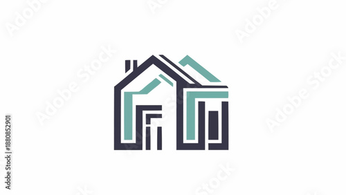 Modern Abstract House Logo Design.
