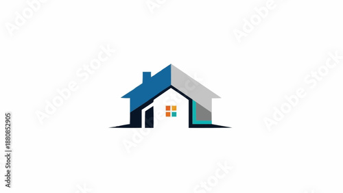 Modern Abstract House Logo Design.