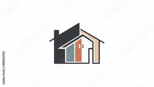 Modern Abstract House Logo Design.