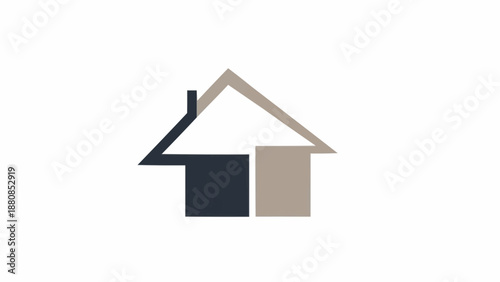 Modern Abstract House Logo Design Minimalist.