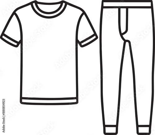 Outline vector icon of women underwear set bra and panties lingerie