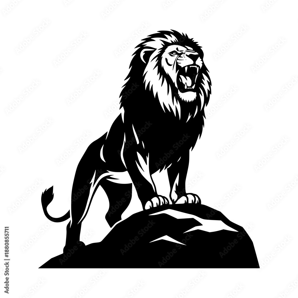 Obraz premium Svg Minimalist Lion Vector Illustration