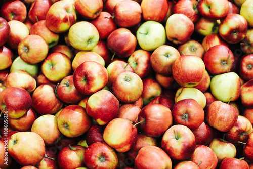 Tableau sur toile Fresh apples pile background