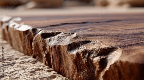 Macro Close-up of Dark Rustic Live Edge Wood Surface with Rich Texture
