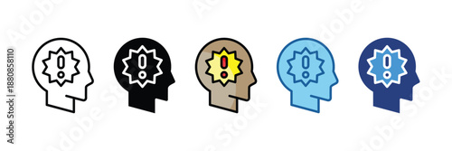 Panic Attacks  Icon Set Multiple Style Collection