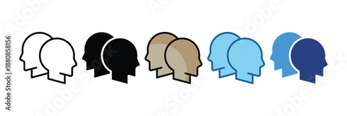 Multiple Personality  Icon Set Multiple Style Collection