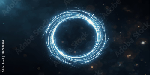 A glowing nebula illuminates the outer cosmos as a countdown from space begins above the dark silhouette of planet Earth within the vast starry universe