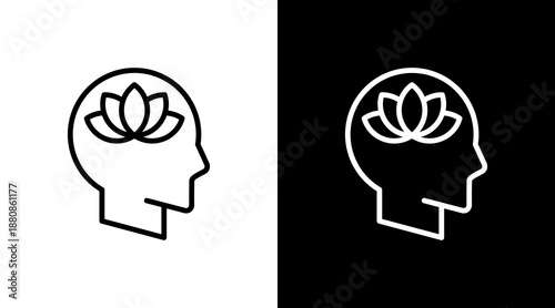 Stress Relief  White Icon Set Design