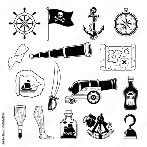 Photos Embark on a thrilling adventure with this captivating pirate treasure map and ic