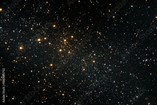 Infinite expanse of stars shines bright in the deep night sky above earth