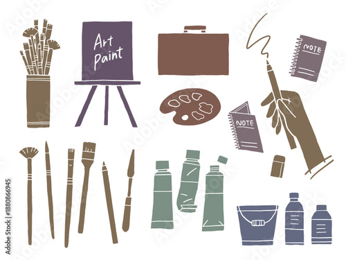 アートイメージのイラストセット