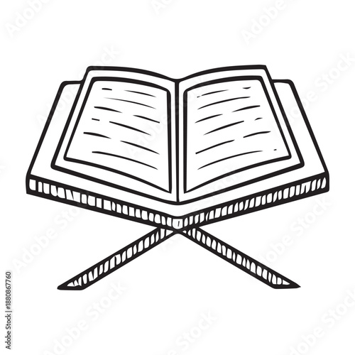 Al Quran image assets with line art style