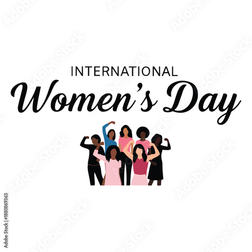  international woman's day vector art illustration