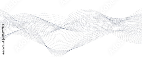 Abstract waveform line pattern with flowing blue curves on blue background