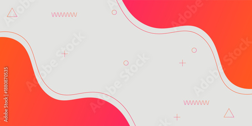 Colorful banner template with gradient color. Design with liquid form. with a combination of yellow and pink with a modern and luxurious concept