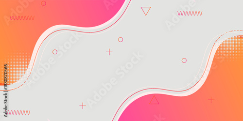 Colorful banner template with gradient color. Design with liquid form. with a combination of yellow and pink with a modern and luxurious concept