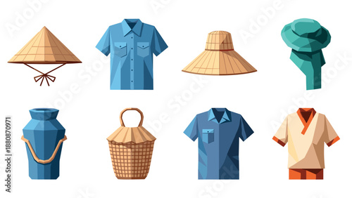 Stylish clothing and accessories collection: modern and traditional designs