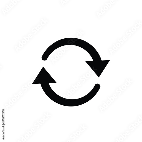 Black circular arrows recycle rotate