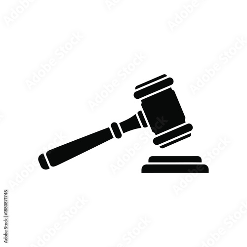 Black gavel and sound block judge court