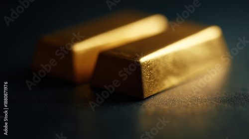gold bullion under spotlight, premium investment concept
