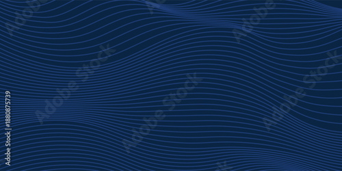 3D modern wave curve abstract presentation background. Luxury paper cut background. Abstract decoration, golden pattern, halftone gradients, 3d Vector illustration. Dark blue background