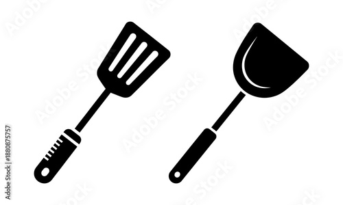 Kitchen Utensils Two Spatulas for Cooking and Serving Food