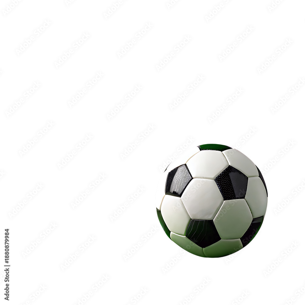 Fototapeta premium fast soccer ball on white background
