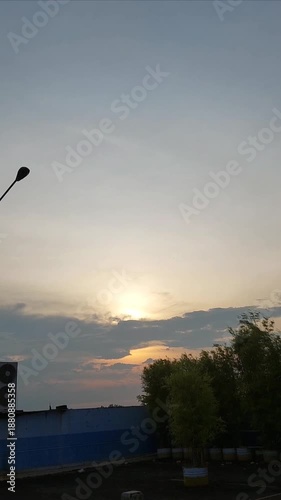 The Charm of Evening Sunset: A Beautiful Sky Covered in Golden Colors