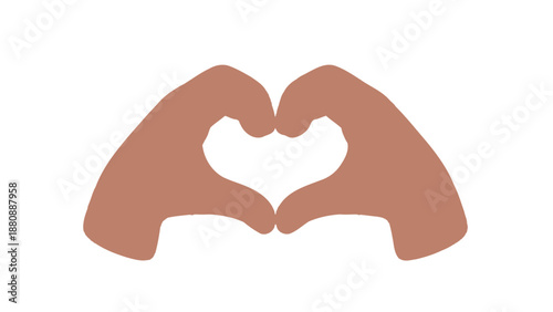 heart hands gesture on an isolated clean white background conveying feelings of love compassion and unity for social media and outreach