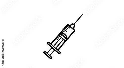 Medical Syringe with Needle Instrument.