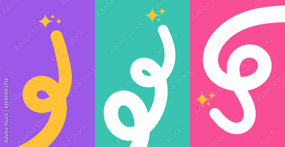 Fototapeta premium Vibrant abstract poster with flowing shapes in warm colors featuring colorful, fluid wavy lines for a dynamic, modern feel, creative design typography for creative wall art