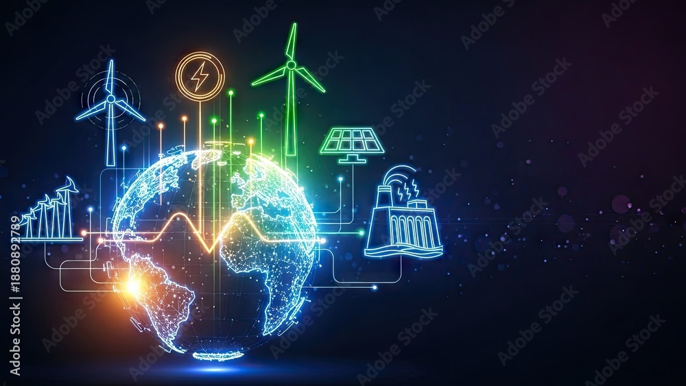 Fototapeta premium Sustainable Energy and Technology Concept