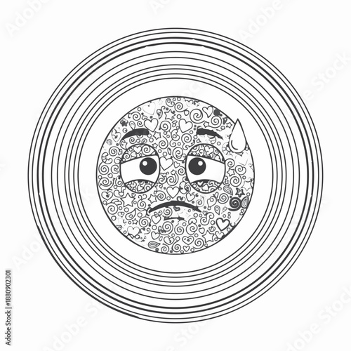 Awkward coloring book page design.