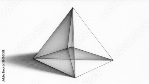 Free Download Geometric Pyramid Drawing with Shadow - GFXLoad