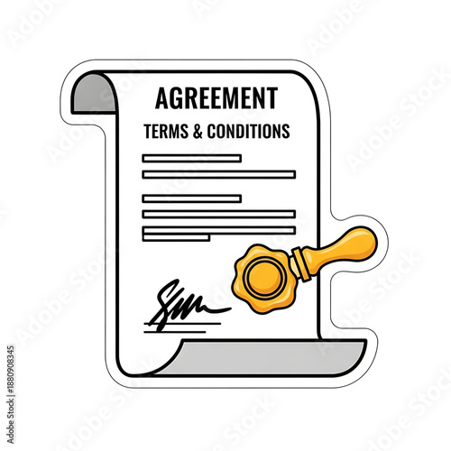 Signed agreement scroll