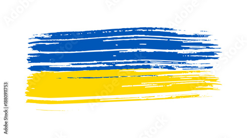 Ukrainian national flag in grunge style