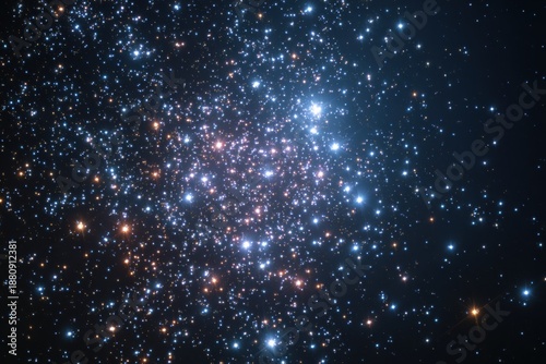 Brilliant Star Cluster Shimmers in the Night Sky, Celestial Splendor