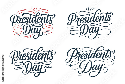 Celebrating presidents' day with elegant typography