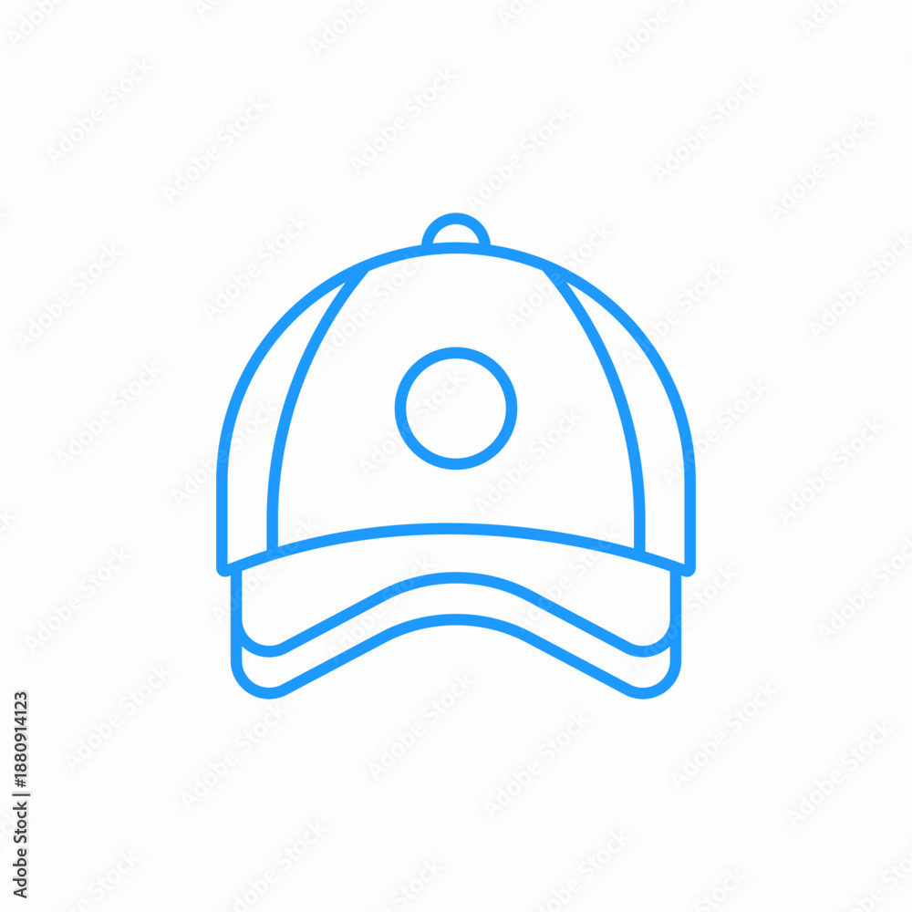 Fototapeta premium baseball cap hat icon sign vector