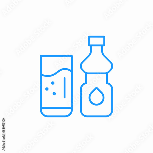 drink bottle glass icon sign vector
