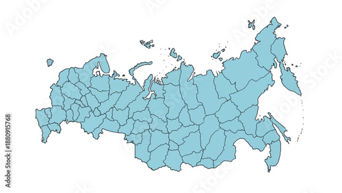 Russia map image, vector illustration, geography design, travel concept