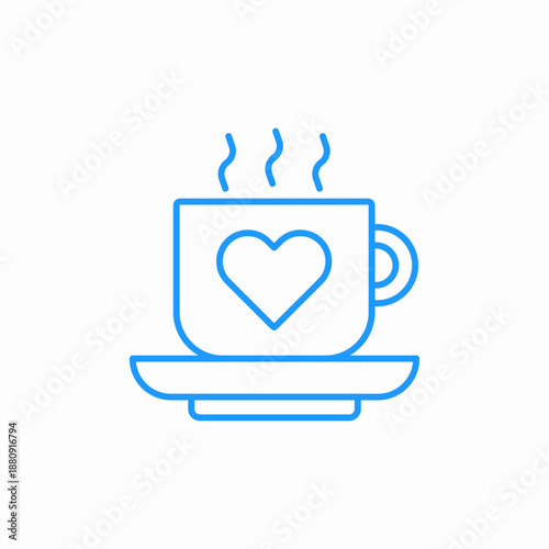 hot love drink icon sign vector